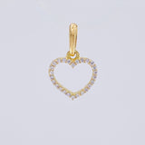 Dije Silueta Corazon 0.65g / 1.4cm Oro Amarillo 18K