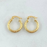 Candongas Sofi 1.2gr / 1.7cm / Oro Amarillo 18K *