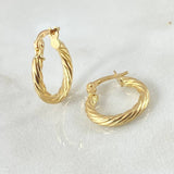 Candongas Sofi 1.2gr / 1.7cm / Oro Amarillo 18K *