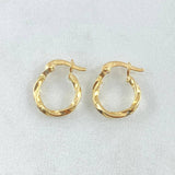 Candongas Kari 0.8gr / 1.3cm / Oro Amarillo 18K *