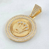 Dije Medalla Corona 6.1gr / 3.5cm / Oro 18K