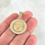 Dije Medalla Corona 6.1gr / 3.5cm / Oro 18K
