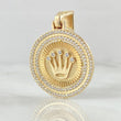 Dije Medalla Corona 6.1gr / 3.5cm / Oro 18K