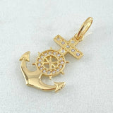 Dije Cruz Anclada 1.5gr / 2.6cm / Oro 18K