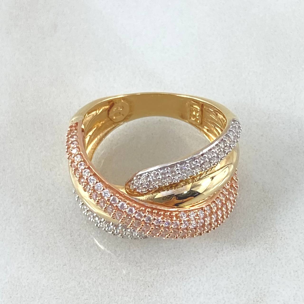 Anillo Lazos Cruzados 6.91gr / T6 3/4 / Oro 18K ©