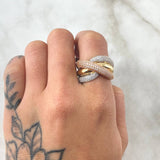 Anillo Lazos Cruzados 6.91gr / T6 3/4 / Oro 18K ©