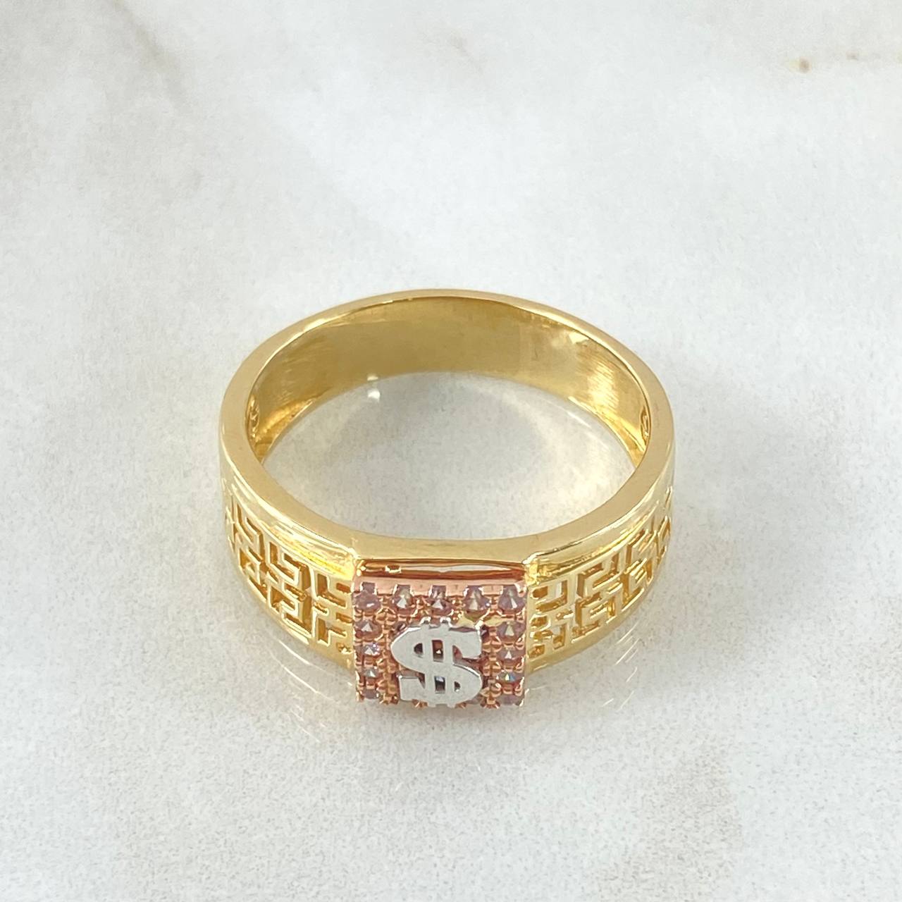 Anillo Tribal Signo Pesos 7.05gr / T11 1/4 / Oro 18K ©