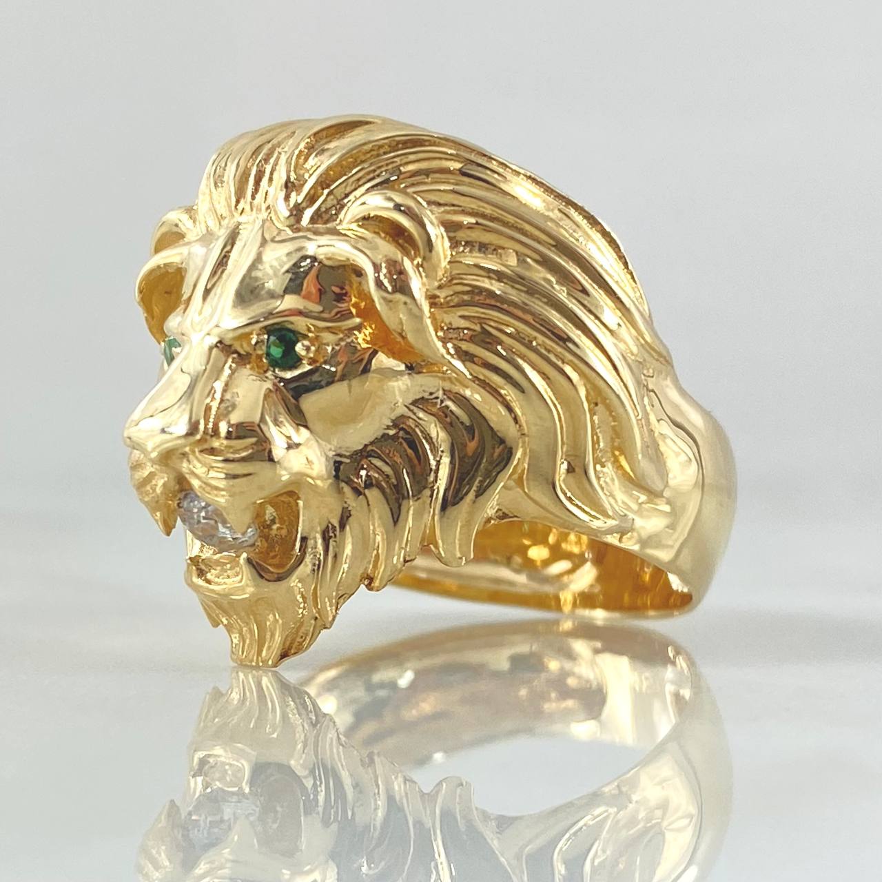 Anillo Rostro Leon 7gr / T12 / Oro 18K ©