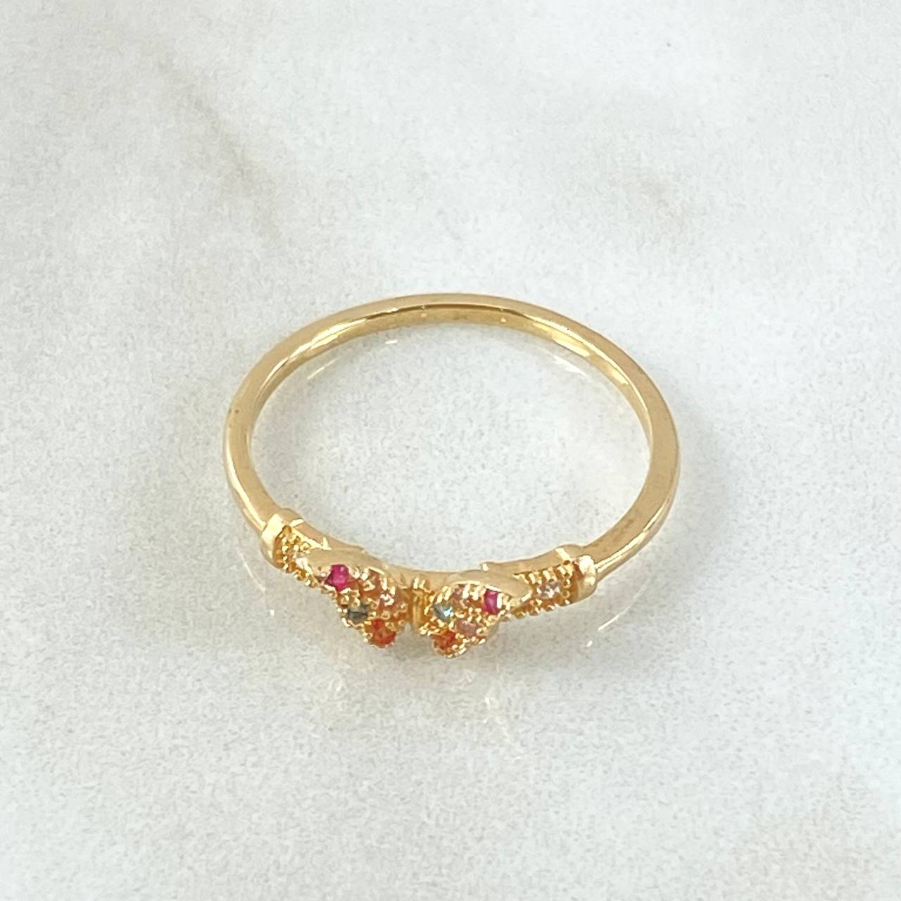 Anillo Mariposa En Relieve 1.85gr / T6 1/2 / Oro 18K *