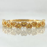 Anillo Corazones Intercalados 1.85gr / T7 / Oro 18K *