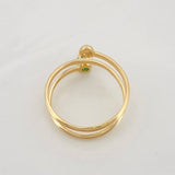 Anillo Espiral Esmeralda 22pts 2.3g / T7 Oro Amarillo 18K