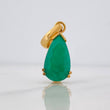 Dije Lágrima Esmeralda 3.8qts 3.3g / 2.8cm Oro Amarillo 18K