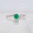 Anillo Solitario Esmeralda 29pts 1.5g / T7 1/4 Oro Blanco 18K