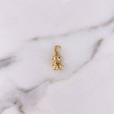 Dije Oso 2.15gr / 1.7cm / Circones Negros Verdes Oro Amarillo 18K $