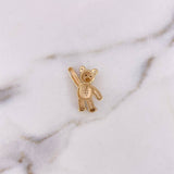 Dije Oso 2.3gr / 2.3cm / Circones Blancos Negros Oro Amarillo 18K $