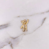 Dije Oso 2.3gr / 2.3cm / Circones Blancos Negros Oro Amarillo 18K $