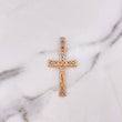 Dije Cruz Cristo 6gr / 4.7cm / Dos Oros Blanco Rosa 18K #