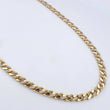 Cadena Cubana infinito 32.9gr / 61.4cm / 6.2mm Circones Blancos Oro Amarillo +4 18K &