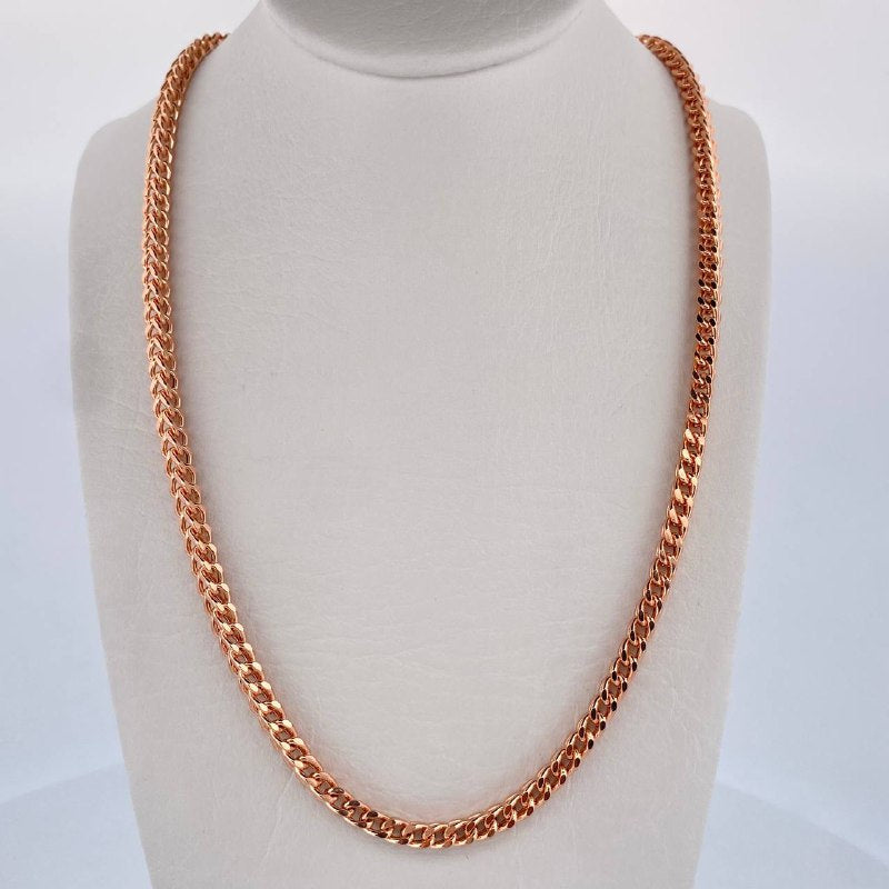 Cadena Franco 17.85gr / 61.8cm / 3.4mm Oro Rosa +4 18K $