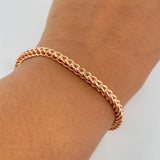 Pulso Franco 7.1gr / 22.1cm / 3.4mm Oro Rosa +4 18K $