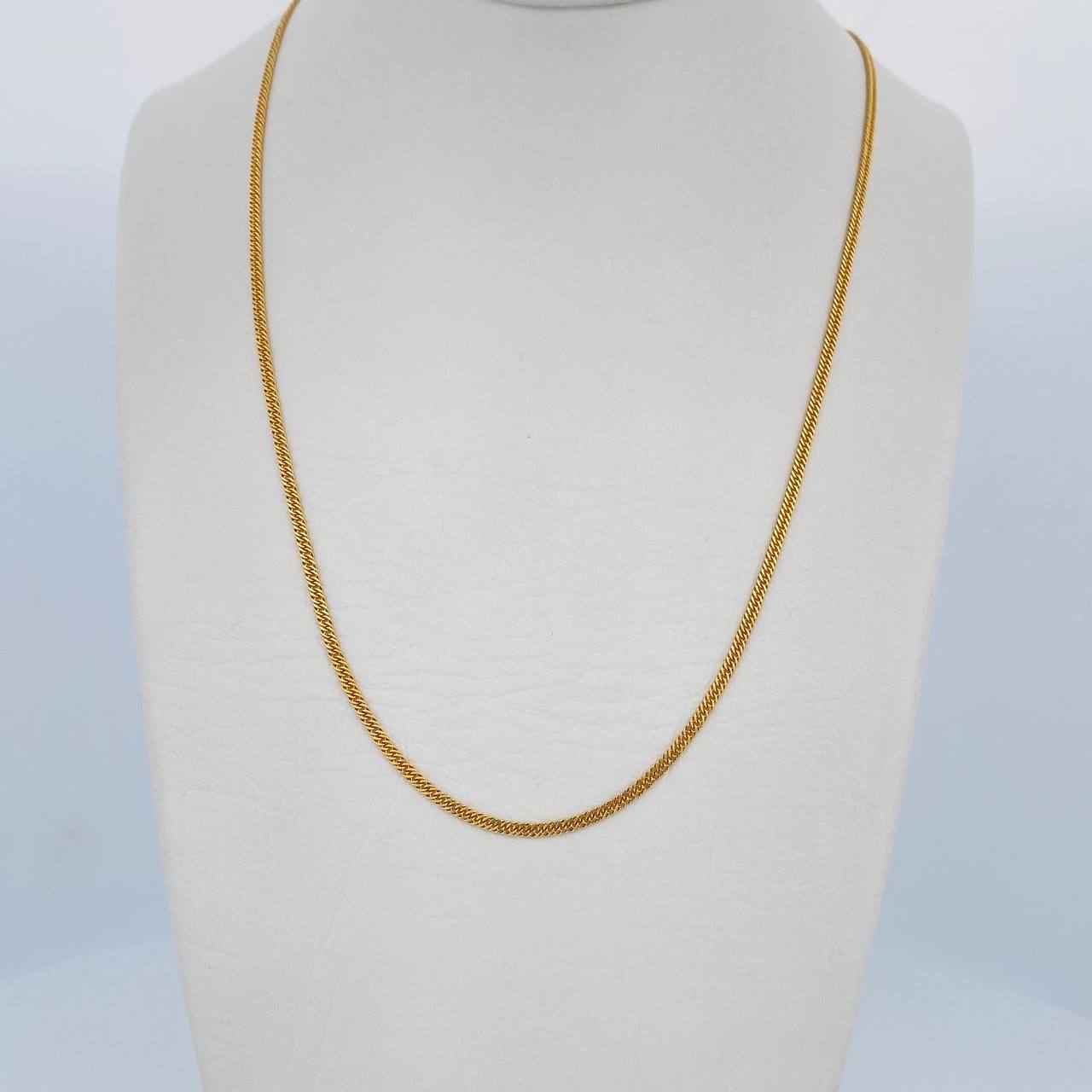 Cadena Cubana Reticulada 1.8gr / 45cm / +3 Oro 18K &