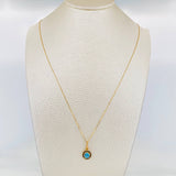 Set Cadena Veneciana + Dije Halo / 2.05g / 45cm Oro Amarillo 18K