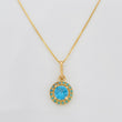 Set Cadena Veneciana + Dije Halo / 2.2g / 45cm Oro Amarillo 18K