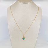 Set Cadena Veneciana + Dije Halo / 2.2g / 45cm Oro Amarillo 18K