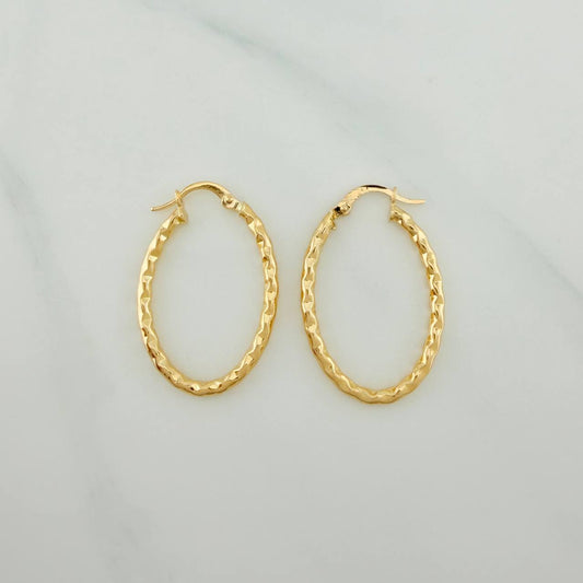 Candongas Iris Ovaladas 1.8gr / 3cm / Oro Amarillo 18K