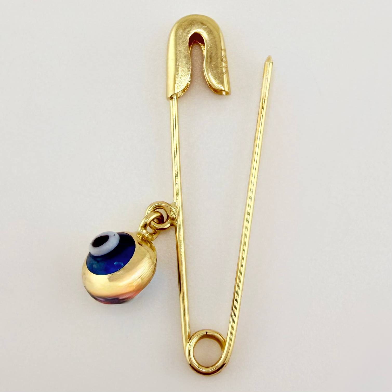 Dije Clip Ojo Turco 1gr / 3cm / Oro Amarillo +4 18K