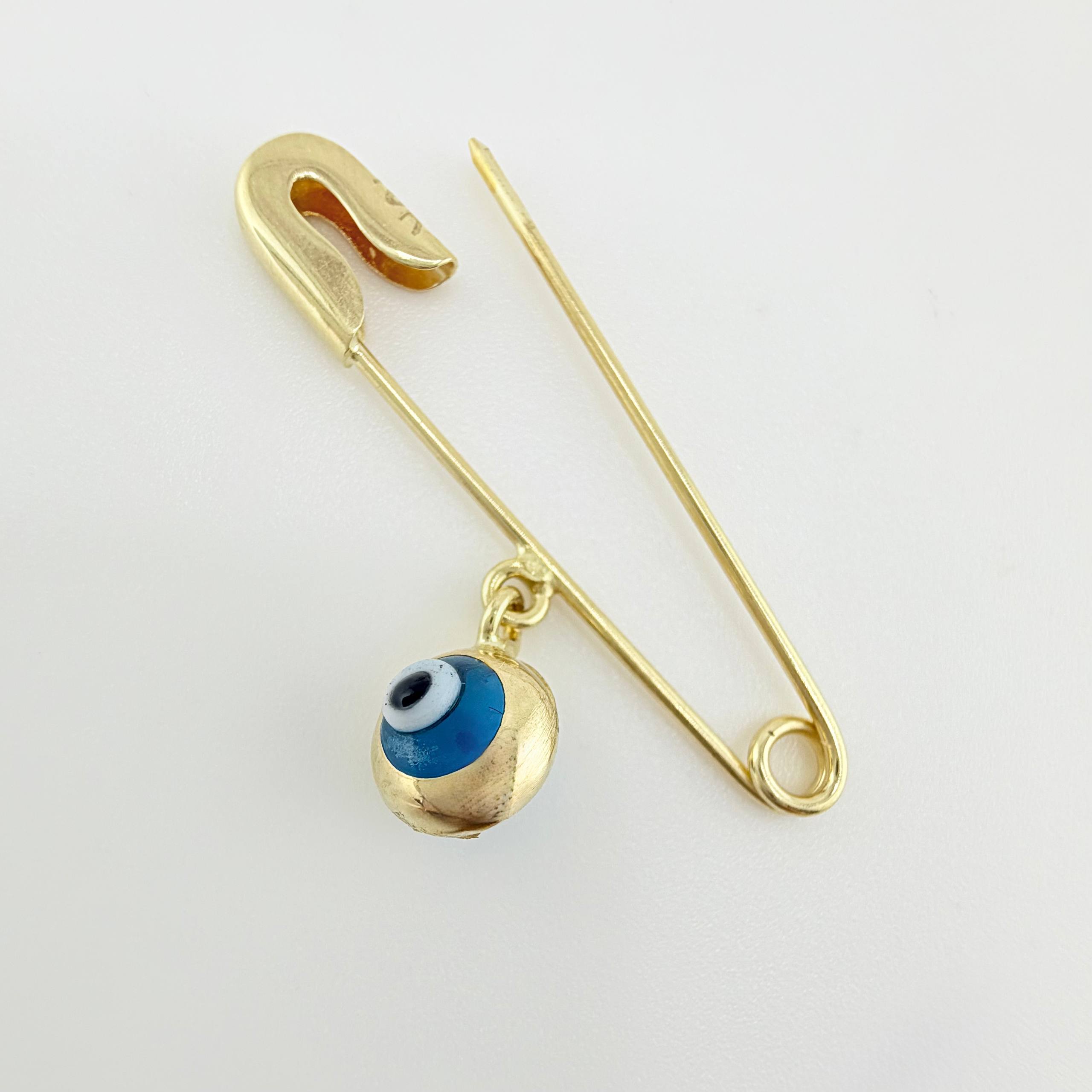 Dije Clip Ojo Turco 1gr / 3cm / Oro Amarillo +4 18K