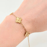 Pulso Cajón Trebol Diamantado 3.65gr / 18cm-19.5cm / 11.2mm Oro Amarillo Nac.Esp. 18K ©