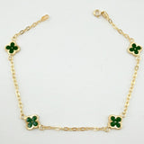 Pulso Cajón Trebol Doble Faz 2.45gr / 19cm / 8mm Oro Amarillo 18K ©