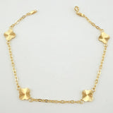 Pulso Cajón Trebol Doble Faz 2.45gr / 19cm / 8mm Oro Amarillo 18K ©