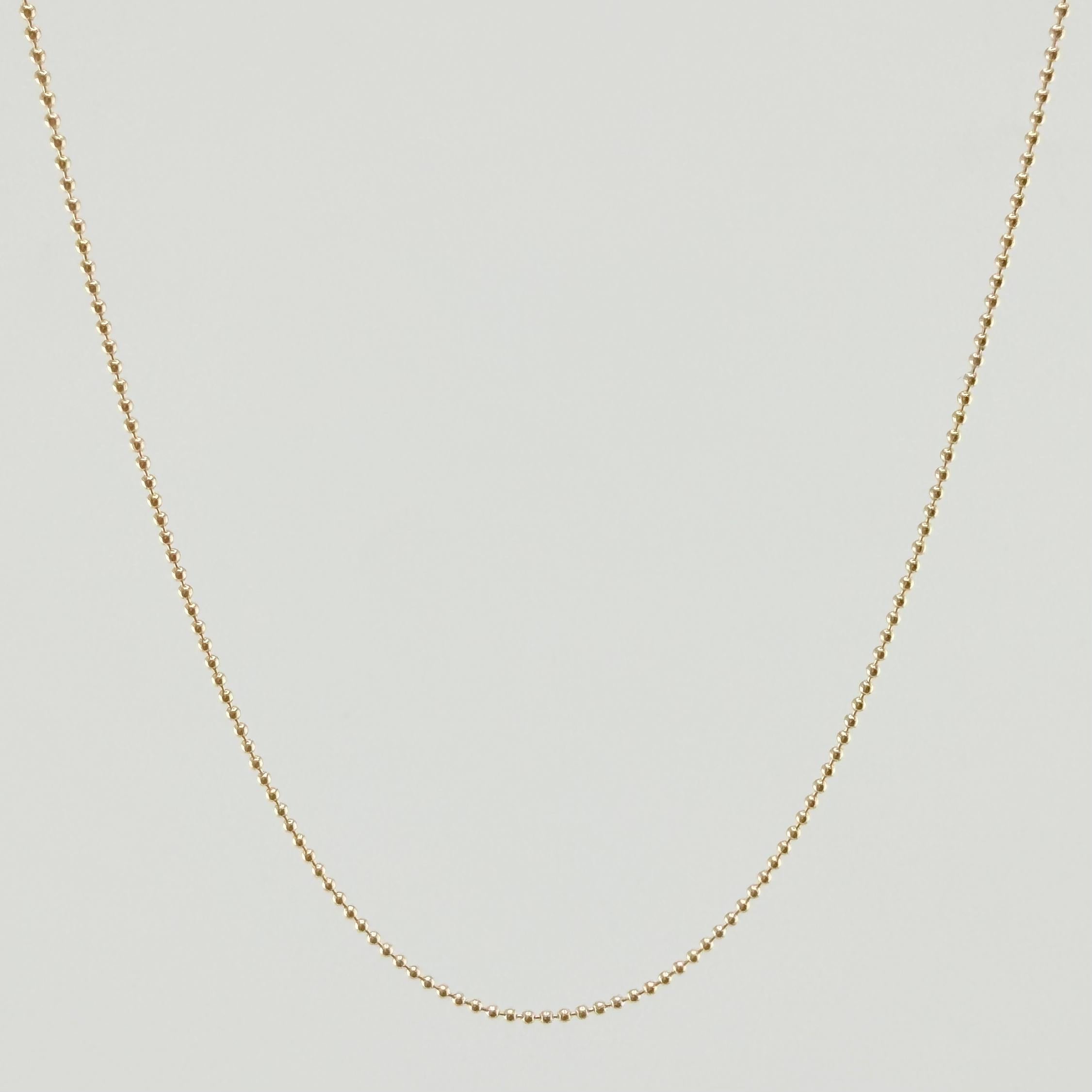 Cadena Militar 2.2gr / 50cm / 1mm Oro Amarillo +3 18K
