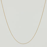 Cadena Militar 2.2gr / 50cm / 1mm Oro Amarillo +3 18K