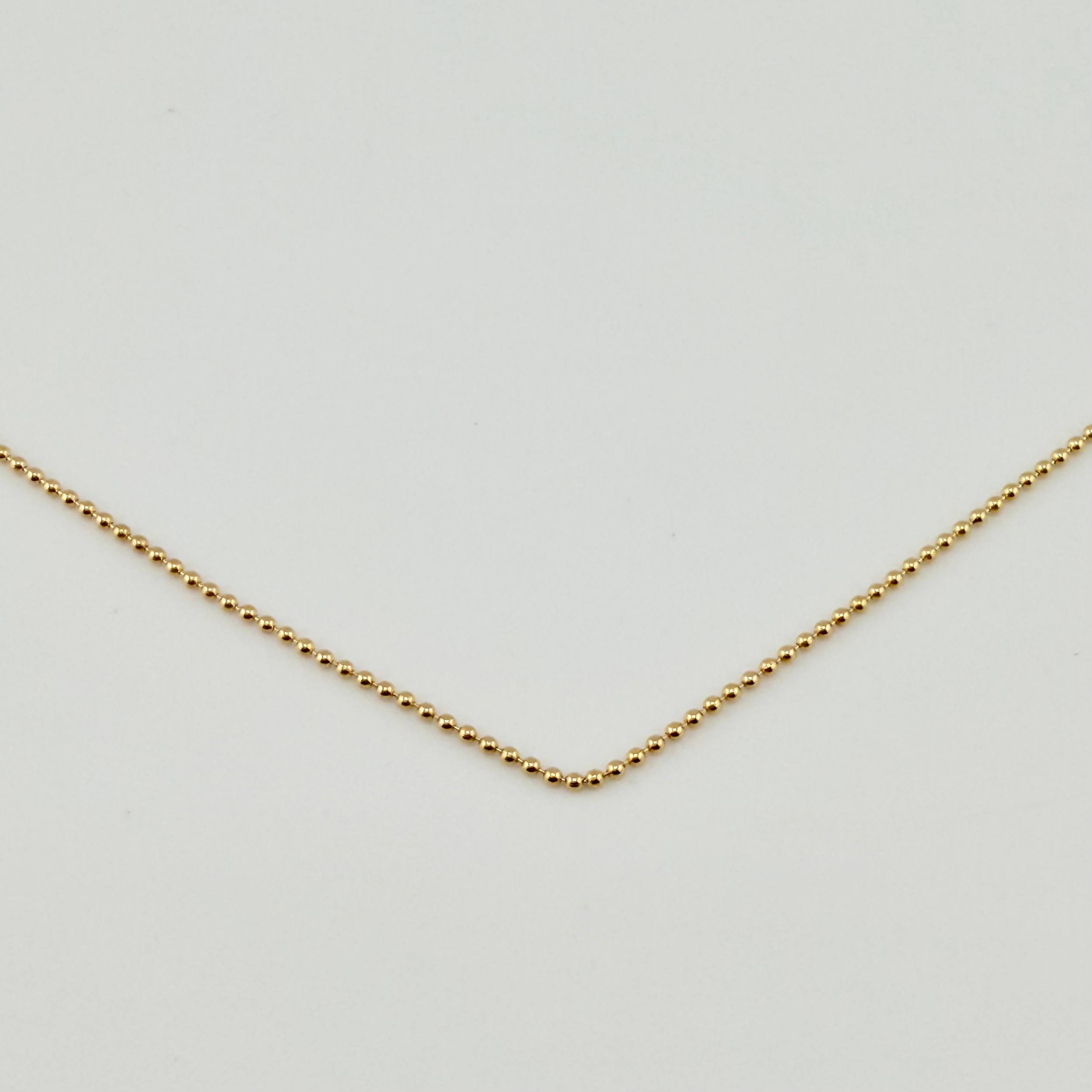 Cadena Militar 2.2gr / 50cm / 1mm Oro Amarillo +3 18K