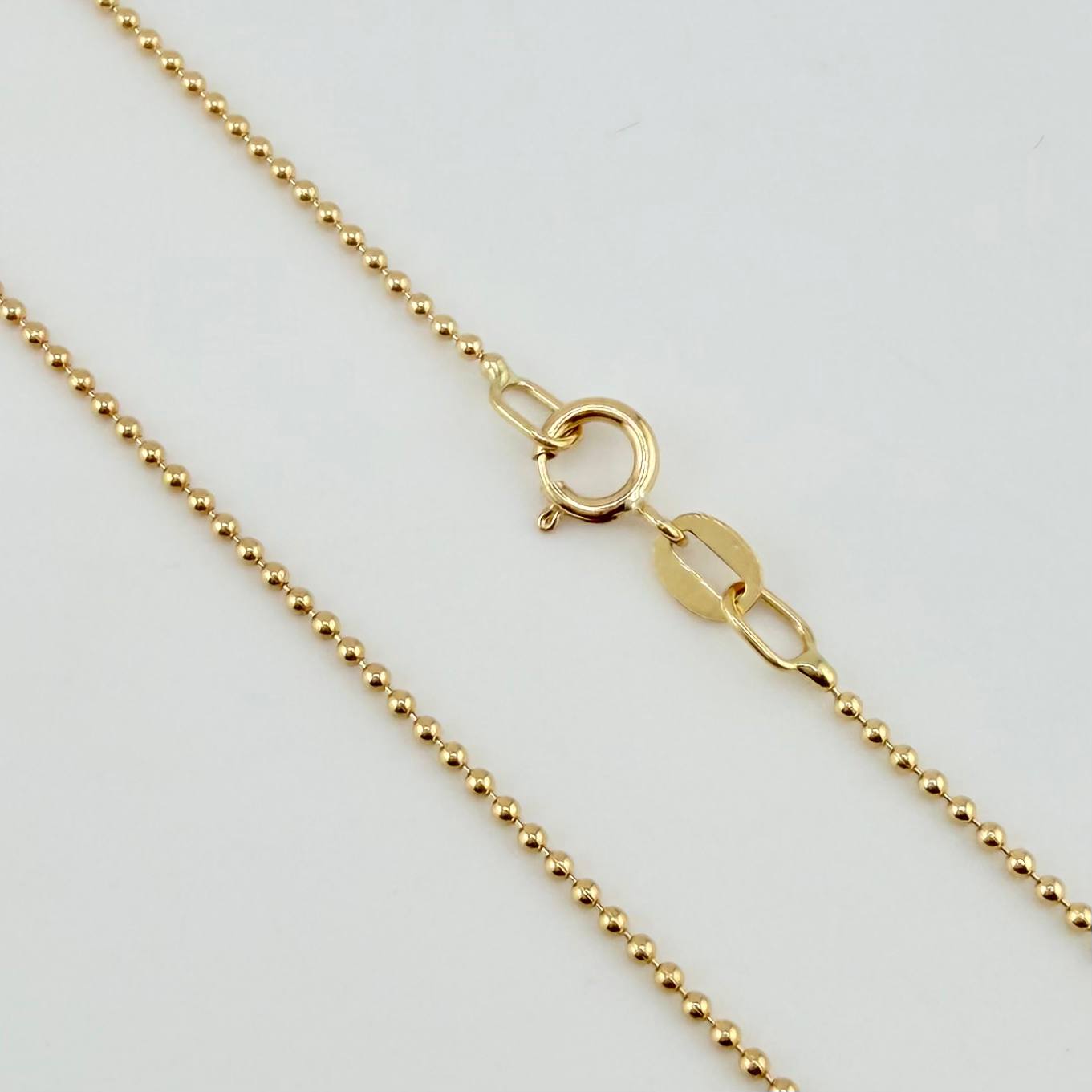 Cadena Militar 2.2gr / 50cm / 1mm Oro Amarillo +3 18K