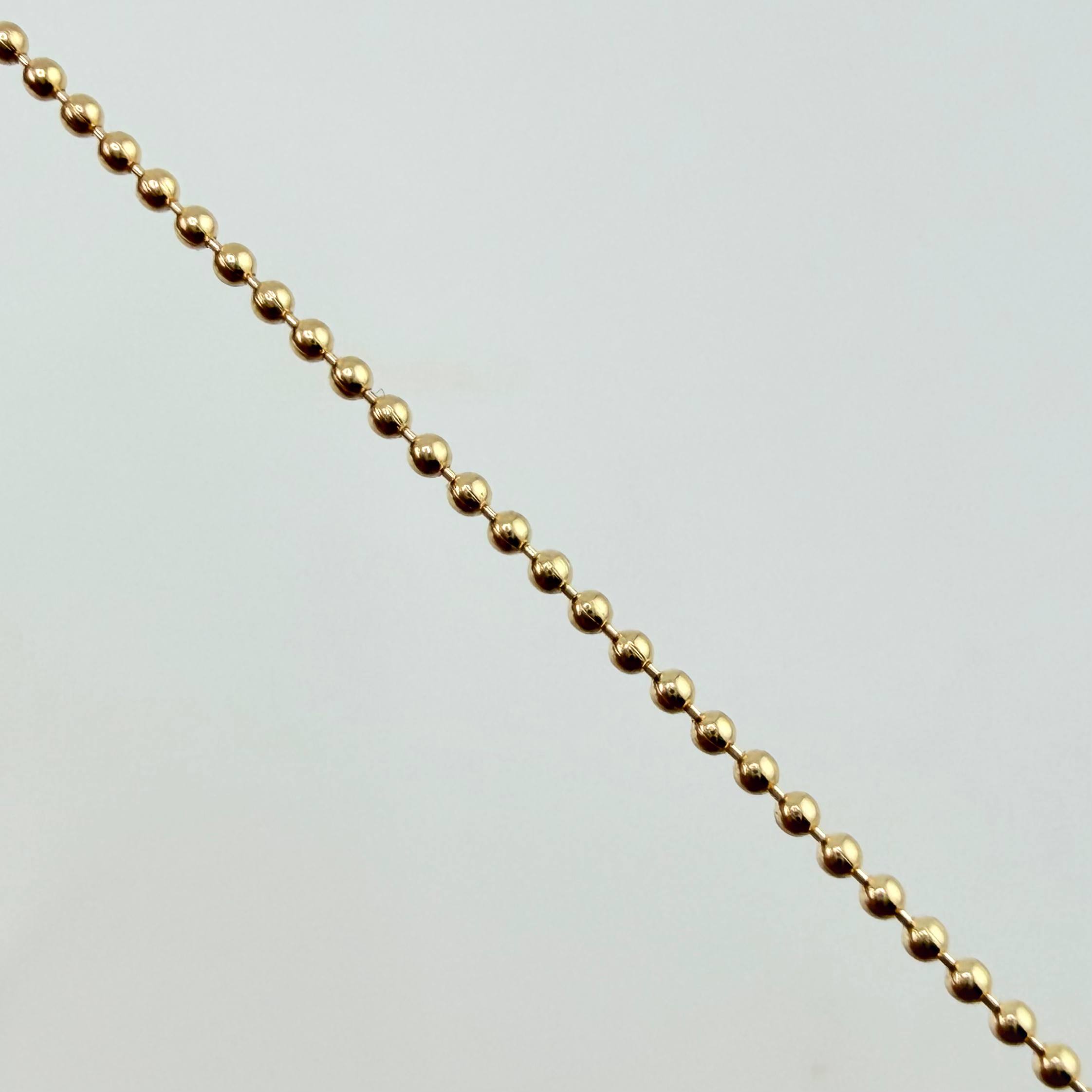 Cadena Militar 2.2gr / 50cm / 1mm Oro Amarillo +3 18K