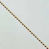 Cadena Militar 2.2gr / 50cm / 1mm Oro Amarillo +3 18K