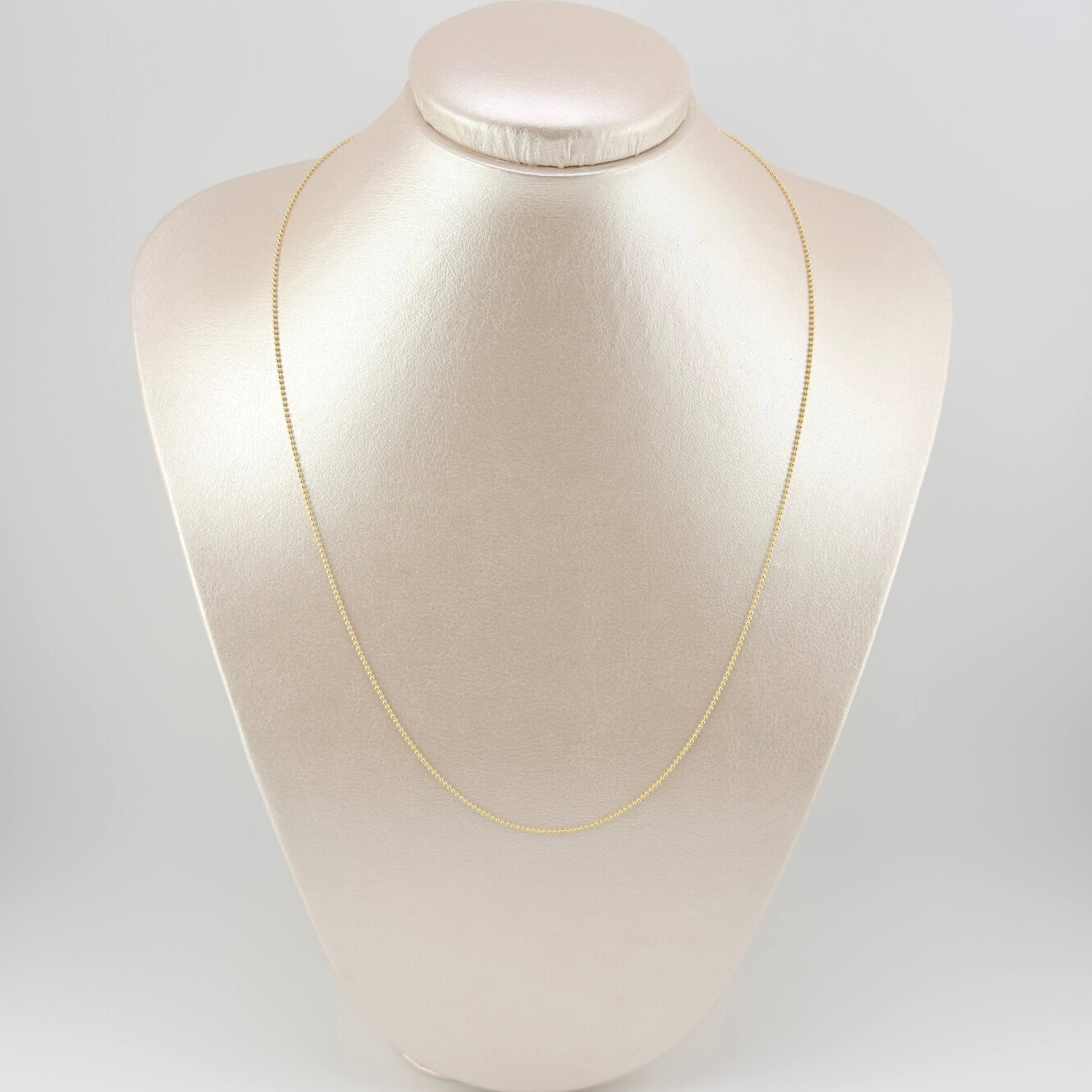 Cadena Militar 2.25gr / 50cm / 1mm Oro Amarillo +3 18K *