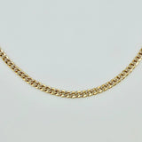 Cadena Cubana 6gr / 60cm / 3mm Dos Oros Amarillo Blanco +3 18K