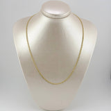 Cadena Cubana 5.05gr / 50cm / 3mm Dos Oros Amarillo Blanco +3 18K