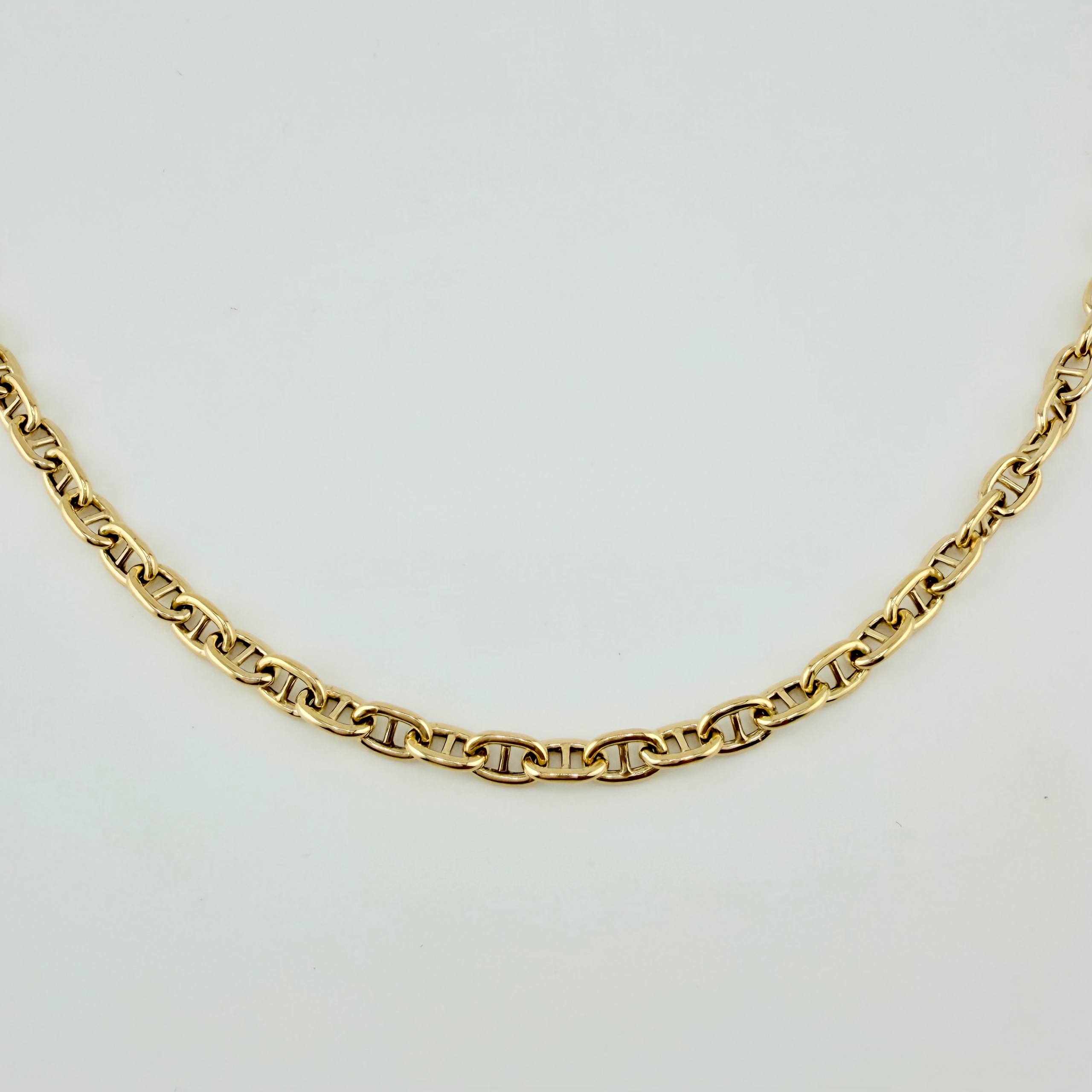 Cadena Escalera Volga 9.65gr / 50cm / 3.8mm Oro Amarillo +3 18K