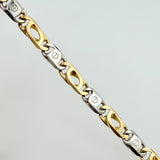 Cadena Lumachina Clavo 95.8gr / 70cm / 7mm Dos Oros Amarillo Blanco +1 18K ©