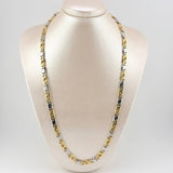 Cadena Lumachina Clavo 95.8gr / 70cm / 7mm Dos Oros Amarillo Blanco +1 18K ©