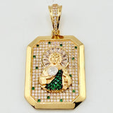 Dije San Judas 11.55gr / 4.3cm / Dos Oros Amarillo Blanco 18K ©