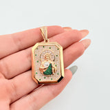 Dije San Judas 11.55gr / 4.3cm / Dos Oros Amarillo Blanco 18K ©