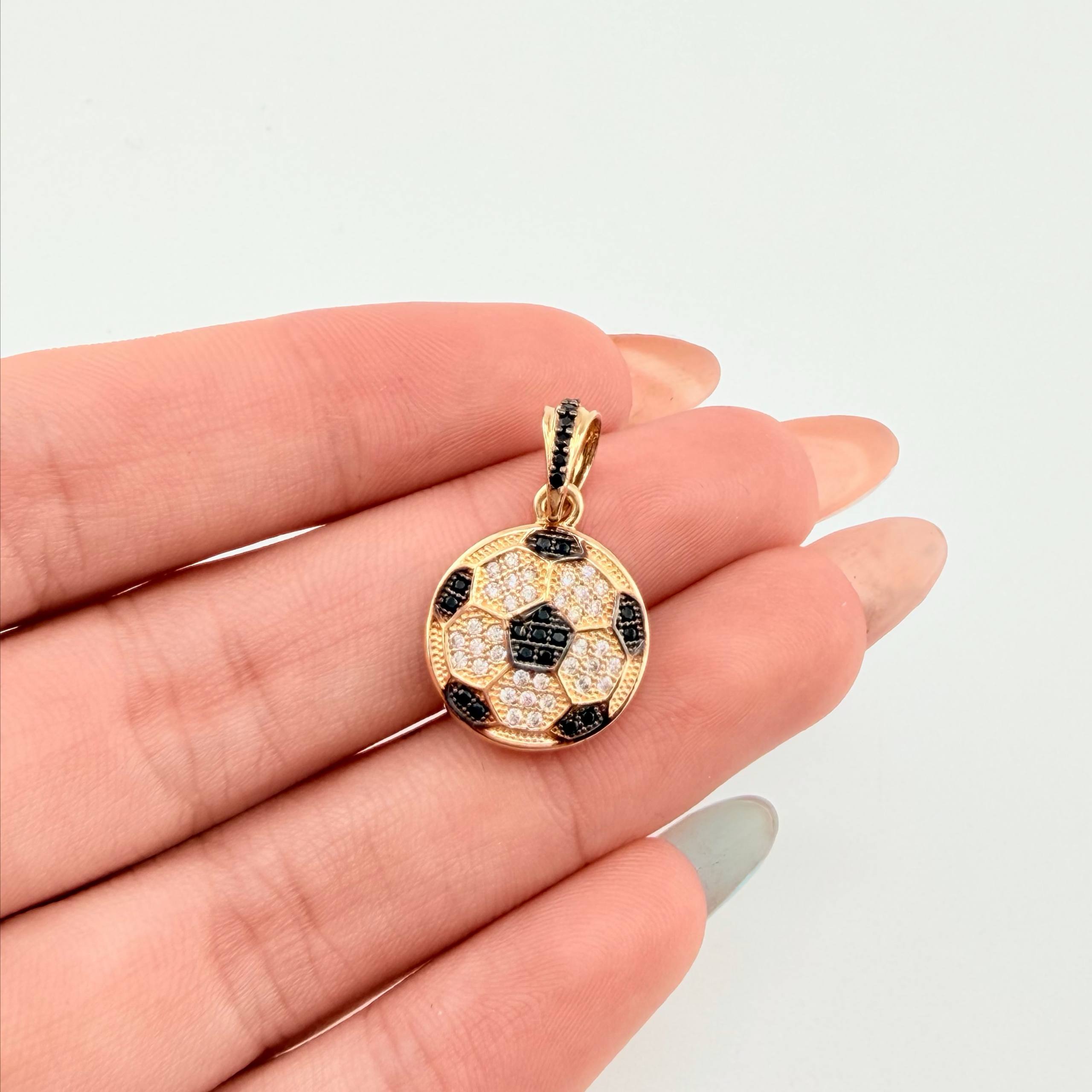 Dije Balon Futbol 2.75gr / 2.2cm / Oro Amarillo 18K ©