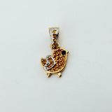 Dije Pajarito 0.95gr / 1.5cm / Dos Oros Amarillo Blanco 18K ©